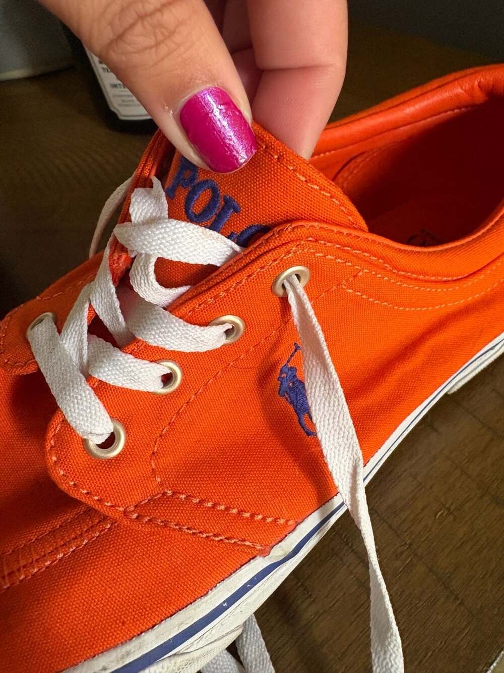 Polo Ralph Lauren Faxon X Canvas Sneakers Orange White